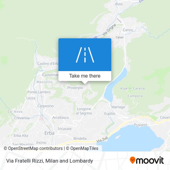 Via Fratelli Rizzi map