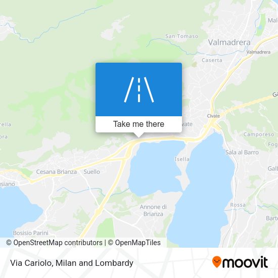 Via Cariolo map