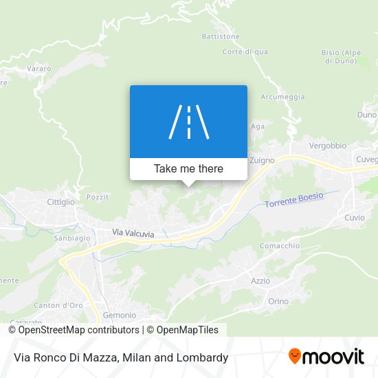 Via Ronco Di Mazza map