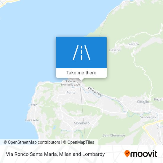 Via Ronco Santa Maria map