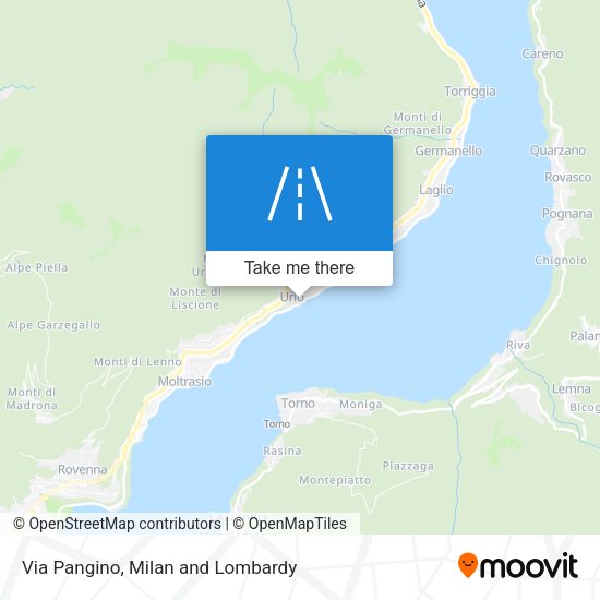 Via Pangino map
