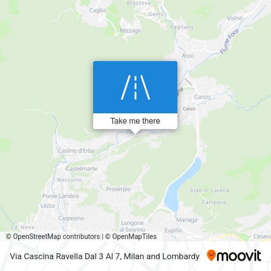 Via Cascina Ravella Dal 3 Al 7 map