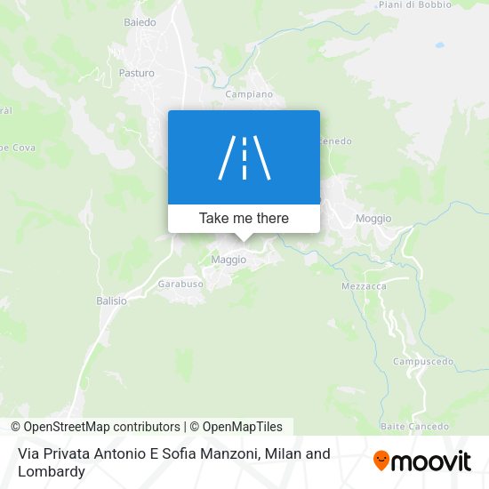 Via Privata Antonio E Sofia Manzoni map