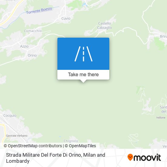Strada Militare Del Forte Di Orino map