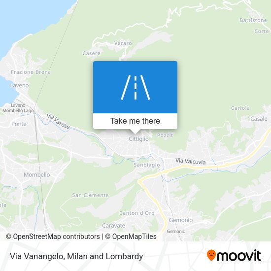 Via Vanangelo map