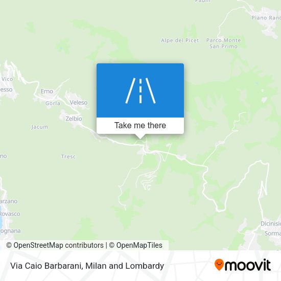 Via Caio Barbarani map