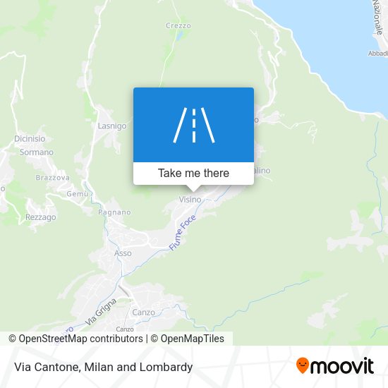 Via Cantone map
