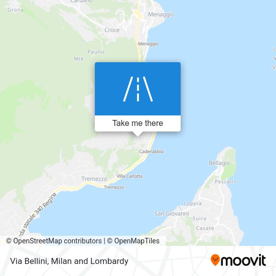 Via Bellini map