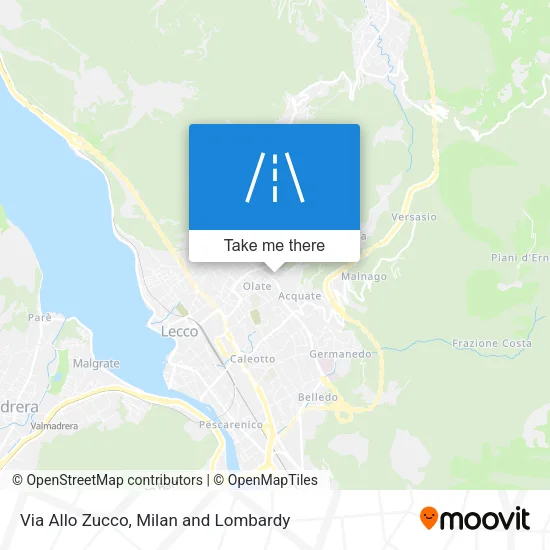 Via Allo Zucco map