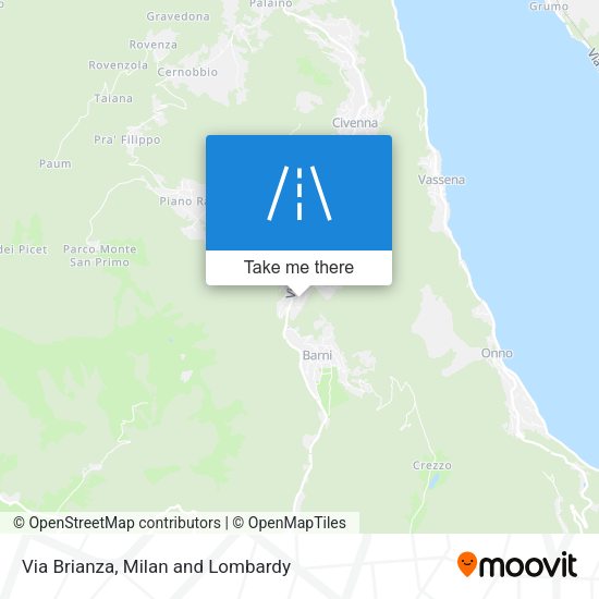 Via Brianza map