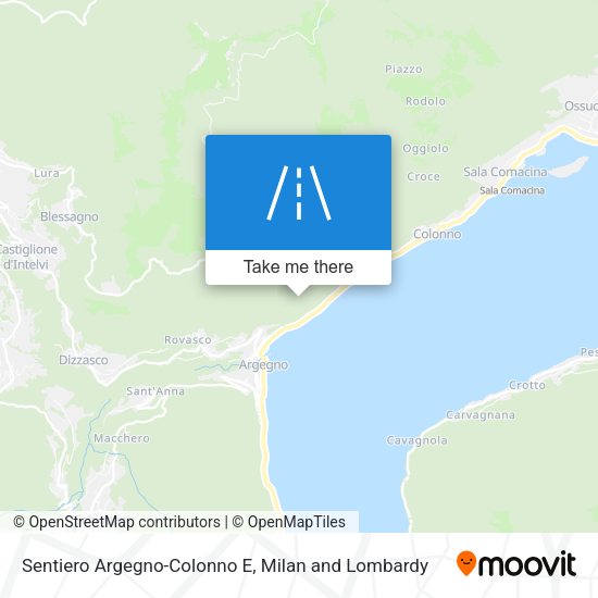 Sentiero Argegno-Colonno E map