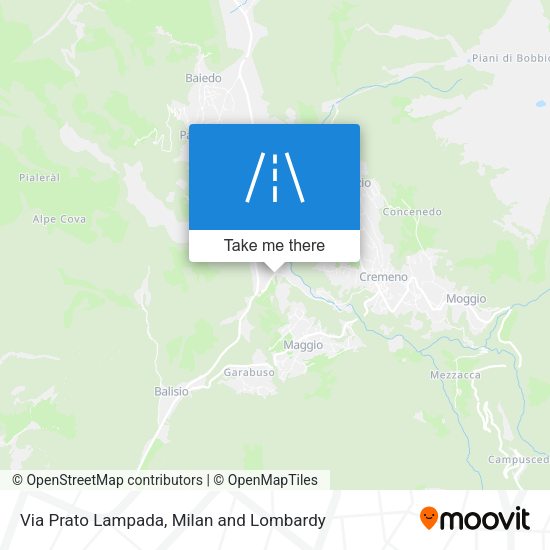 Via Prato Lampada map