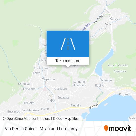 Via Per La Chiesa map