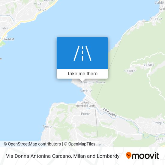 Via Donna Antonina Carcano map