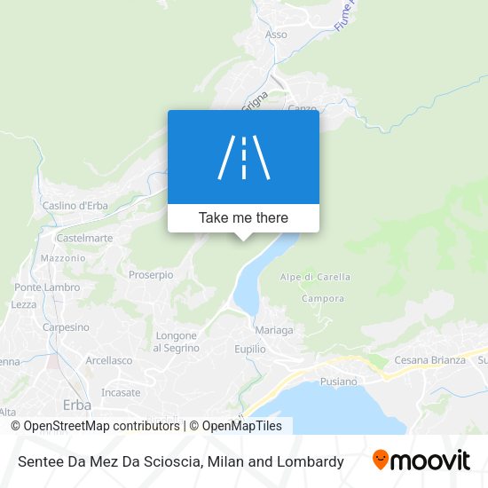 Sentee Da Mez Da Scioscia map