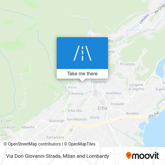 Via Don Giovanni Strada map