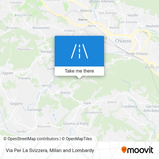Via Per La Svizzera map