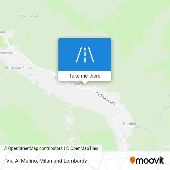 Via Al Mulino map