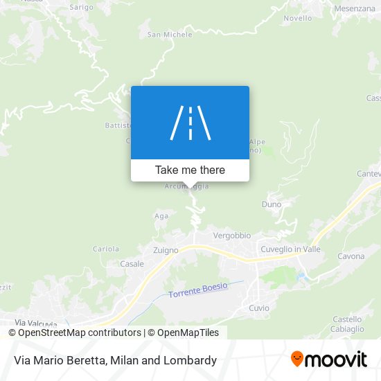 Via Mario Beretta map