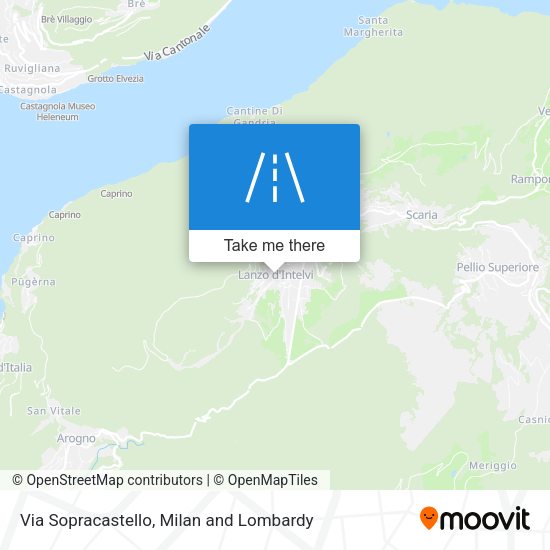 Via Sopracastello map
