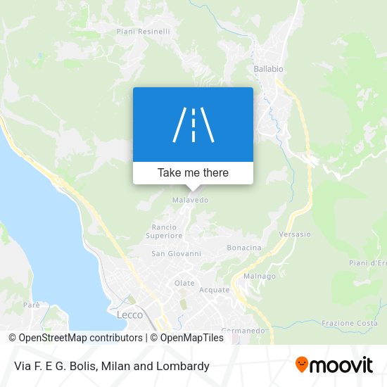 Via F. E G. Bolis map
