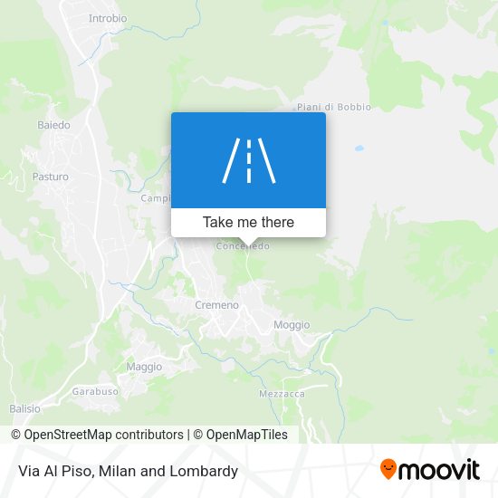 Via Al Piso map