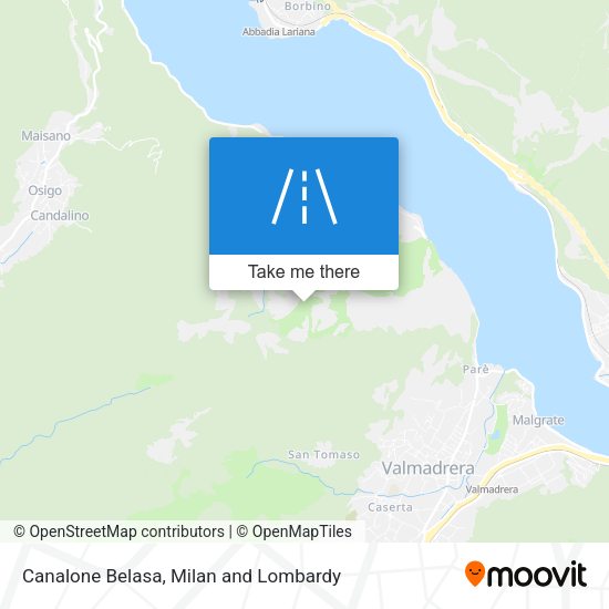 Canalone Belasa map