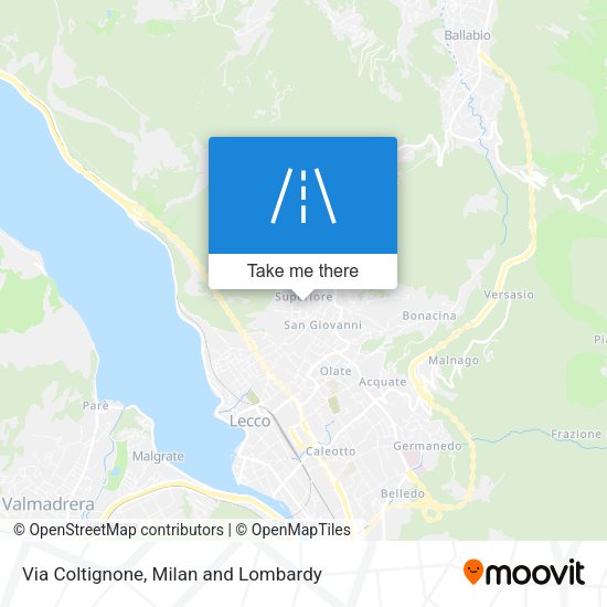 Via Coltignone map