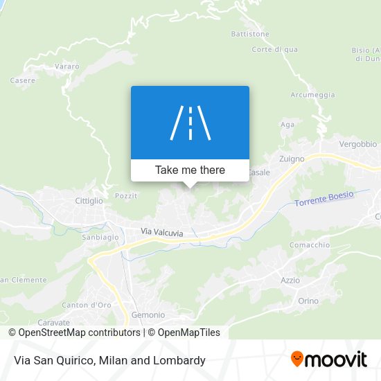 Via San Quirico map