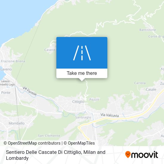 Sentiero Delle Cascate Di Cittiglio map