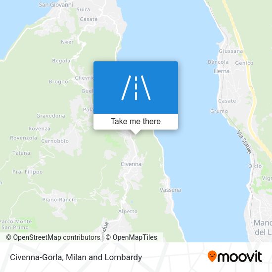 Civenna-Gorla map