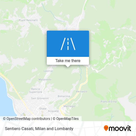 Sentiero Casati map