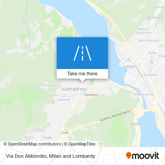 Via Don Abbondio map