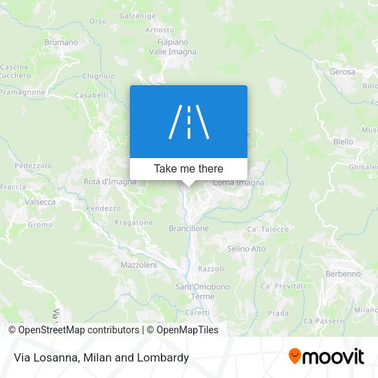 Via Losanna map