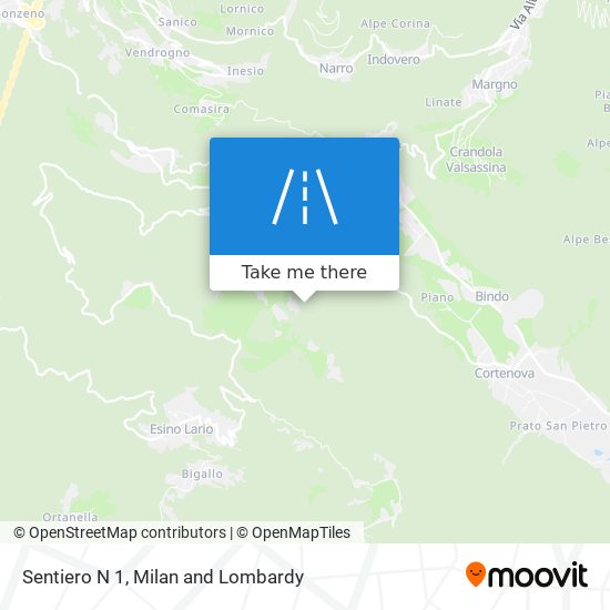 Sentiero N 1 map