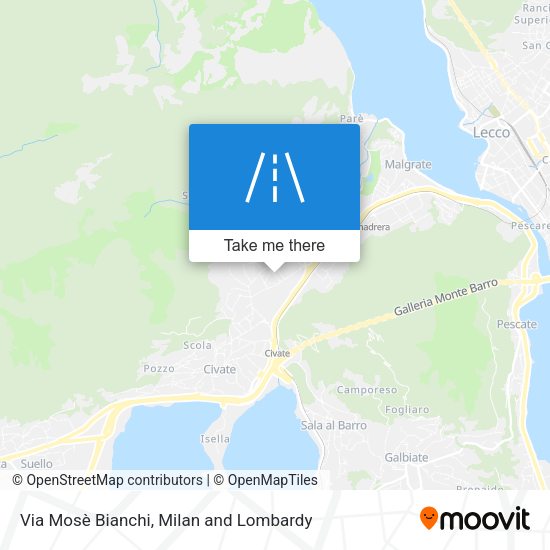 Via Mosè Bianchi map