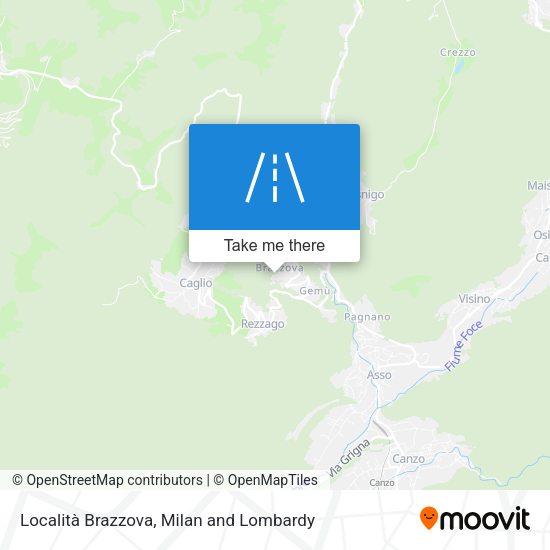 Località Brazzova map