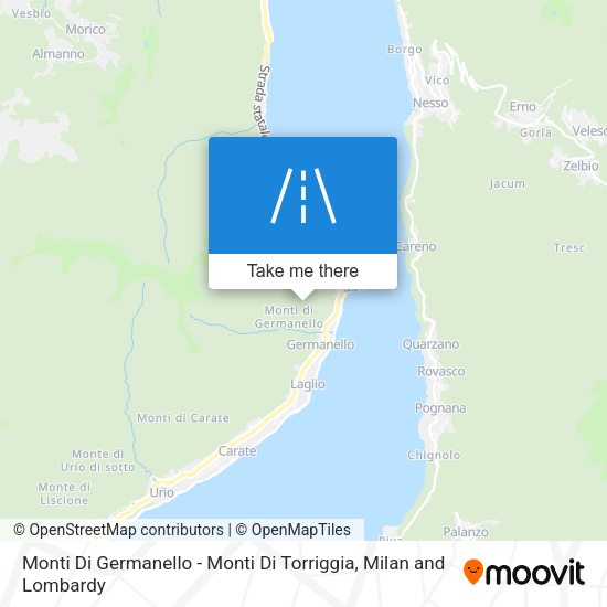 Monti Di Germanello - Monti Di Torriggia map