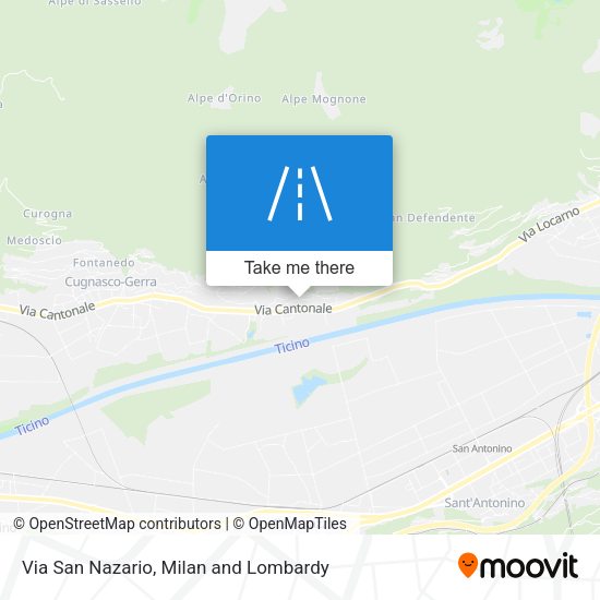 Via San Nazario map