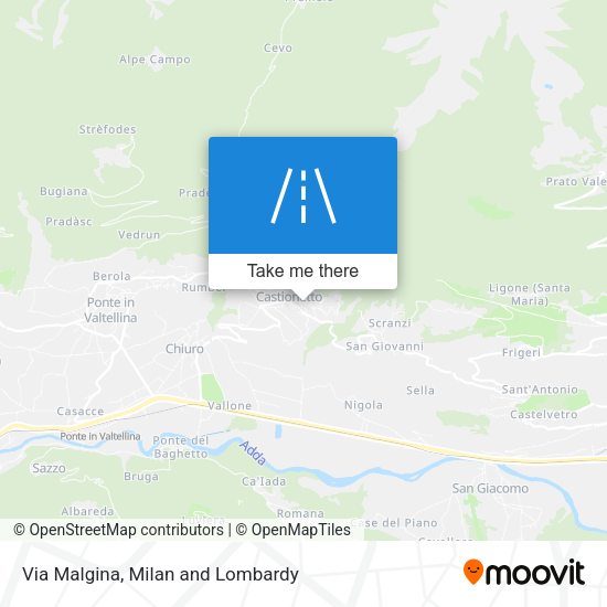 Via Malgina map