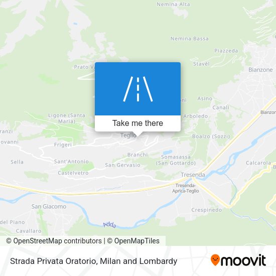 Strada Privata Oratorio map