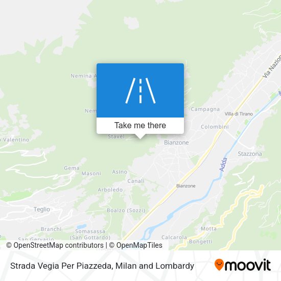 Strada Vegia Per Piazzeda map