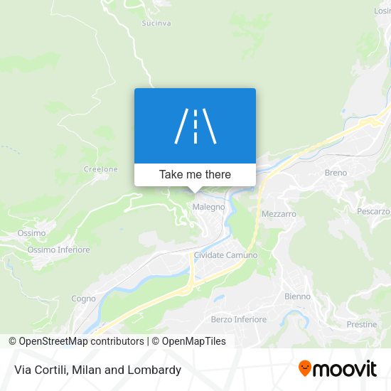 Via Cortili map