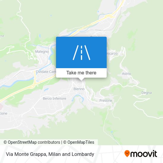 Via Monte Grappa map