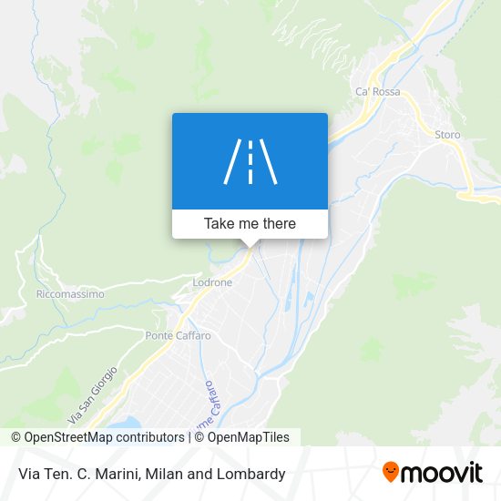 Via Ten. C. Marini map