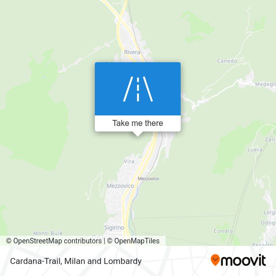 Cardana-Trail map