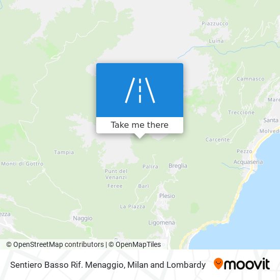 Sentiero Basso Rif. Menaggio map