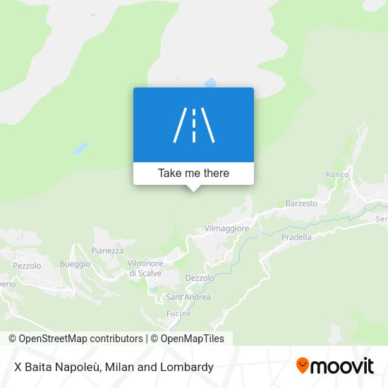 X Baita Napoleù map