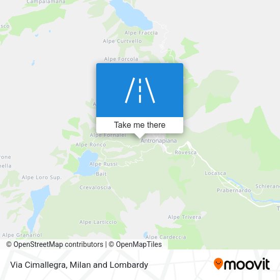 Via Cimallegra map