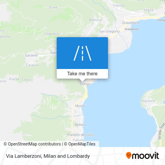 Via Lamberzoni map